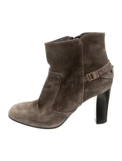 Pre-owned Tod's Suede Boots In Neutrals