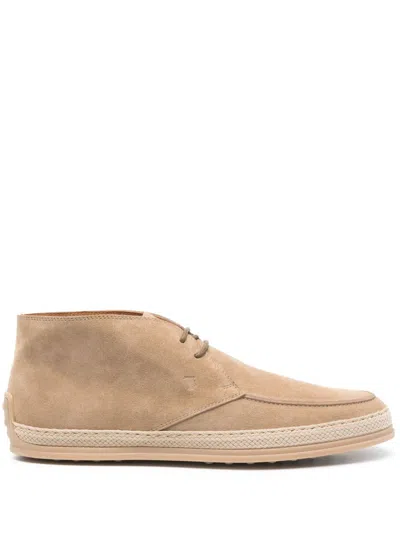 Tod's Suede Boots In Neutrals