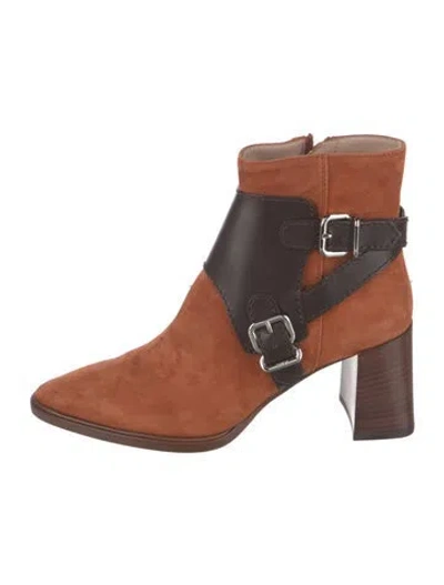 Pre-owned Tod's Suede Boots In Orange