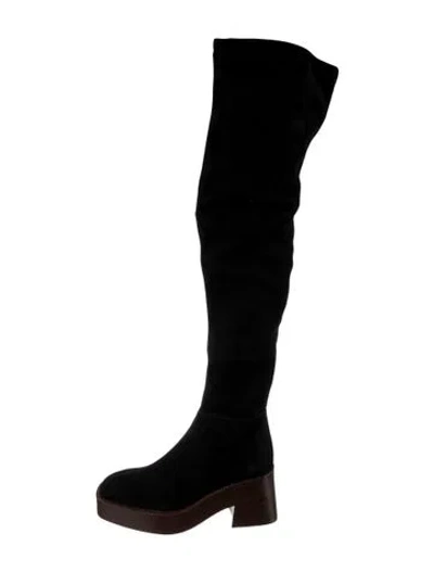 Pre-owned Tod's Suede Boots W/ Tags In Black