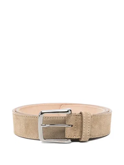 Tod's Suede Buckle Belt In Brown