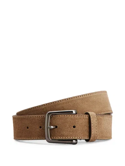Tod's Suede Buckle-fastening Belt In Brown