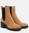 Tod's Block Heel Suede Finish Boots