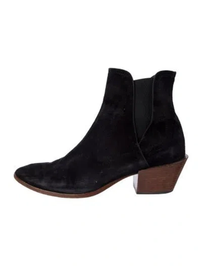 Pre-owned Tod's Suede Chelsea Boots In Black