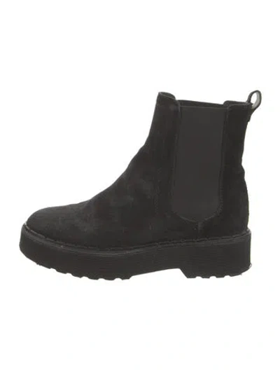 Pre-owned Tod's Suede Chelsea Boots In Black