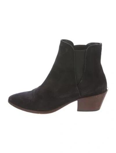 Pre-owned Tod's Suede Chelsea Boots In Black
