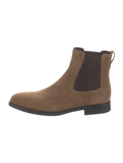 Pre-owned Tod's Suede Chelsea Boots In Black