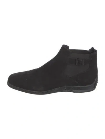 Pre-owned Tod's Suede Chelsea Boots In Black