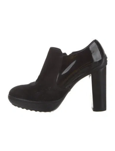 Pre-owned Tod's Suede Chelsea Boots In Black