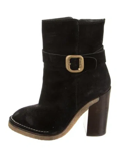 Pre-owned Tod's Suede Chelsea Boots In Black