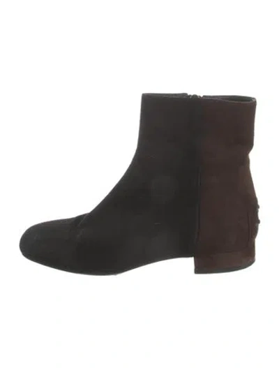 Pre-owned Tod's Suede Chelsea Boots In Black/brown