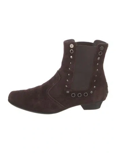 Pre-owned Tod's Suede Chelsea Boots In Brown