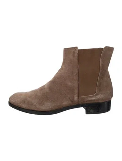 Pre-owned Tod's Suede Chelsea Boots In Brown