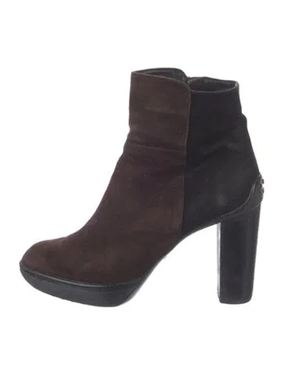 Pre-owned Tod's Suede Chelsea Boots In Brown