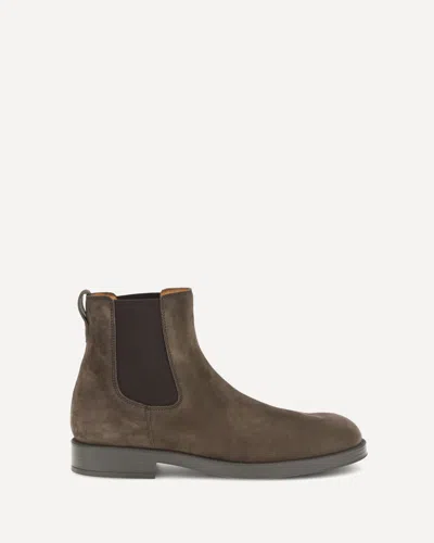 Tod's Suede Chelsea Boots In Brown