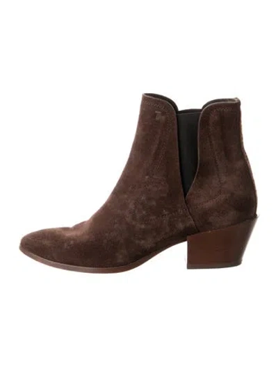 Pre-owned Tod's Suede Chelsea Boots In Brown