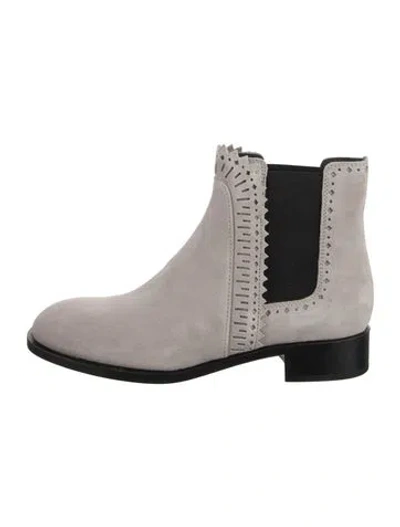 Pre-owned Tod's Suede Chelsea Boots In Grey