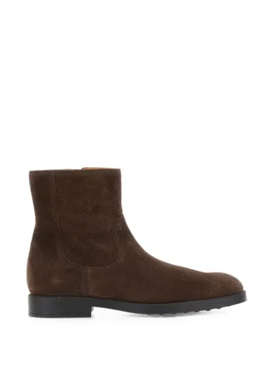 Tod's Mens Tods Stivaletto Suede Ankle Boots In Brown
