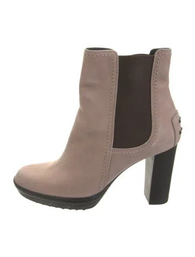 Pre-owned Tod's Suede Chelsea Boots In Neutrals