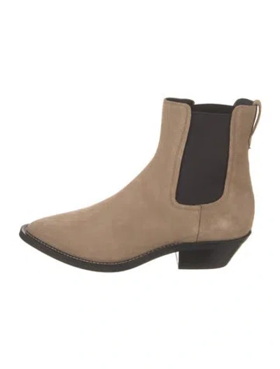 Pre-owned Tod's Suede Colorblock Pattern Chelsea Boots In Brown