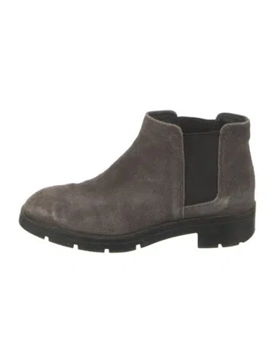 Pre-owned Tod's Suede Colorblock Pattern Chelsea Boots In Gray