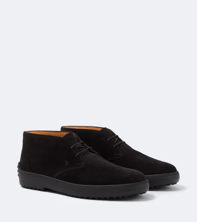 Tod's Suede Desert Boots In Multi