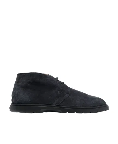 Tod's Suede Desert Boots In Black