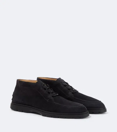 Tod's Desert Boots In Suede In Black