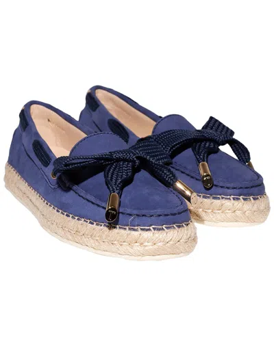 Tod's Tods Suede Espadrille In Blue