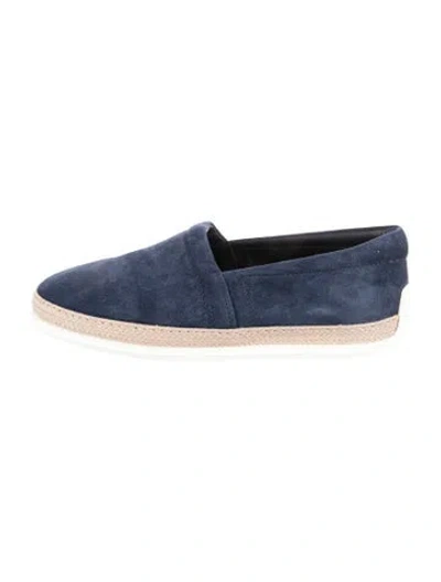 Pre-owned Tod's Suede Espadrilles In Blue