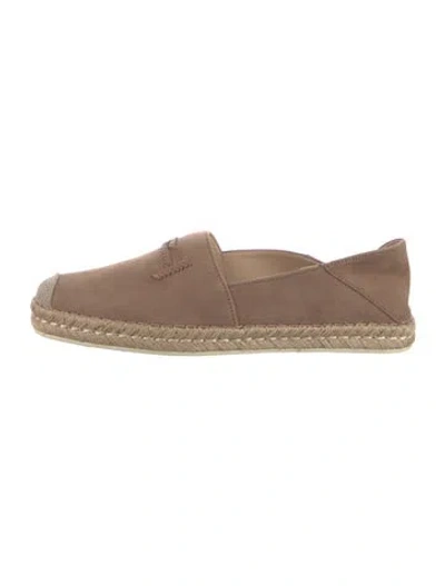 Pre-owned Tod's Suede Espadrilles In Neutral