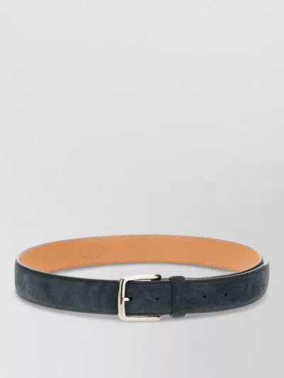 Tod's Suede Finish Adjustable Length Leather Belt In Black