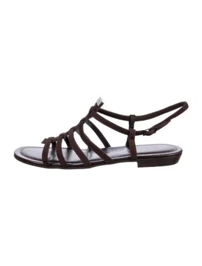 Pre-owned Tod's Suede Gladiator Sandals In Multi