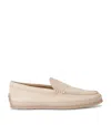 Tod's Suede Gomma Loafers In Beige