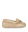 Tod's Suede Gommini Loafers In Brown