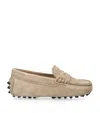 Tod's Suede Gommini Loafers In Brown