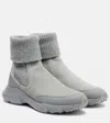 Tod's Suede High-top Sneakers In Nude
