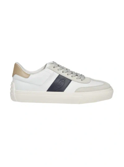 Tod's Suede Insert White Sneakers