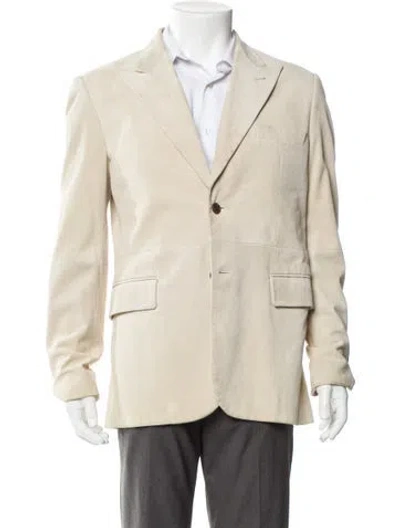 Pre-owned Tod's Suede Jacket In Neutral