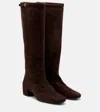 Tod's Suede Knee-high Boots In Brown
