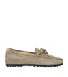 Tod's Tods Boys Grey Kids Laccetto Nuovo Suede Driving Shoes 6-9 Years In Grey