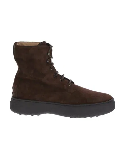 TOD'S TOD'S W.G. LACE-UP ANKLE BOOTS