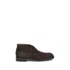 Tod's Suede Ankle Boot With Lace-up Closure And Rubber Sole In Black