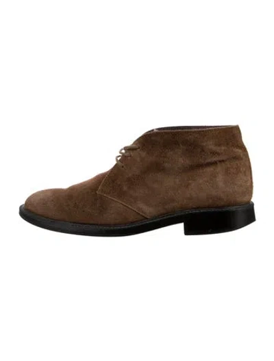 Pre-owned Tod's Suede Lace-up Boots In Brown