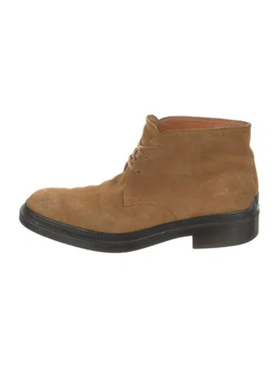 Pre-owned Tod's Suede Lace-up Boots In Brown