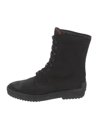 Pre-owned Tod's Suede Lace-up Boots In Brown