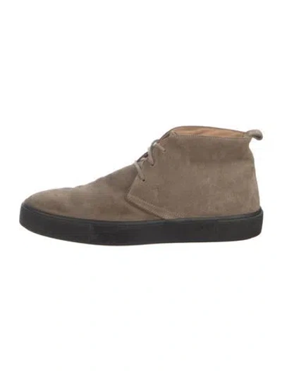 Pre-owned Tod's Suede Lace-up Boots In Gray