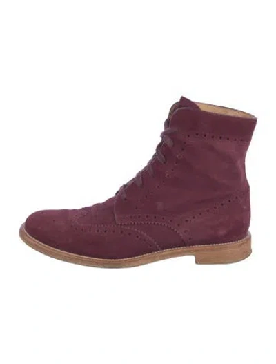 Pre-owned Tod's Suede Lace-up Boots In Multi