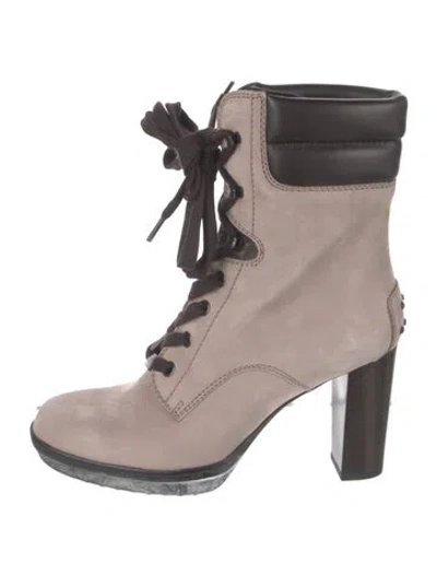 Pre-owned Tod's Suede Lace-up Boots In Multi