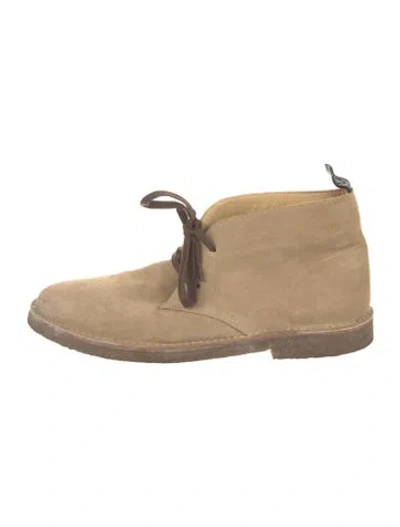 Pre-owned Tod's Suede Lace-up Boots In Neutral